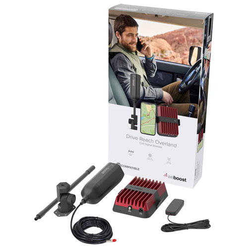 Trousse d'amplification de signal cellulaire pour véhicule DriveReach de weBoost - Noir/Rouge