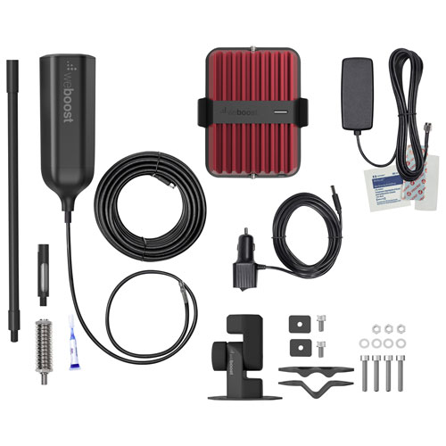 weBoost DriveReach In-Vehicle Cell Phone Signal Booster Kit (652061) - Black/Red
