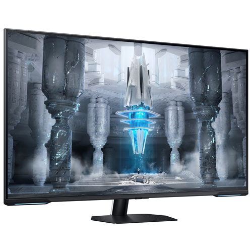 Moniteur de jeu FreeSync DEL VA Ultra HD 4K 144 Hz de 43 po Odyssey Neo G7 de Samsung avec temps de réponse de 1 ms gris à gris - Noir