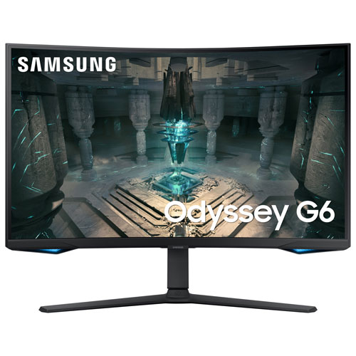 Moniteur de jeu FreeSync DEL incurvé VA QHD 240 Hz 32 po Odyssey G6 de Samsung avec temps de réponse 1 ms gris à gris - Noir