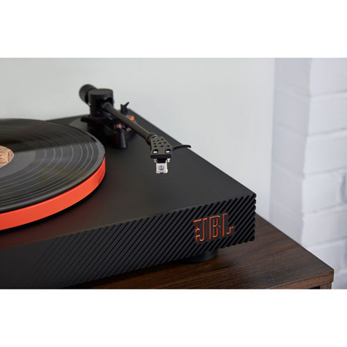 Tourne-disque USB Bluetooth à entraînement par courroie Spinner de JBL - Noir