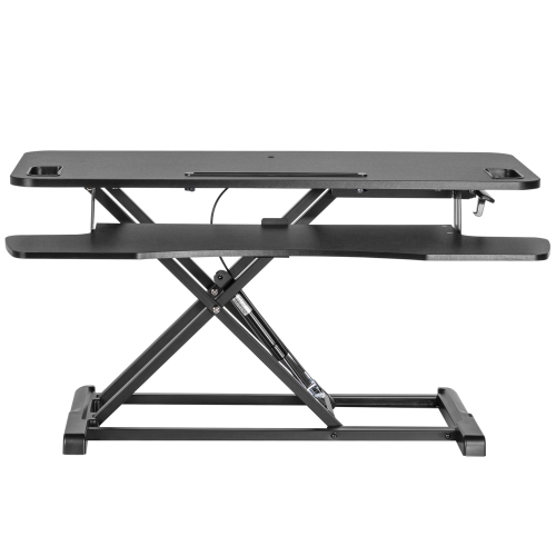 Stand Steady FlexPro Hero 37" Standing Desk Converter With Keyboard Tray, Black