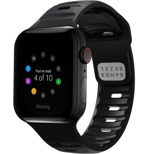 BAND & BEZEL  Sporty Apple Watch Band - Premium Fkm Apple Watch Bands, Iwatch Bands - Apple Watch Strap for All Sizes Watch Series 9 Ultra 8 7 6 5 4 3 2 1 Se Women Men 42/44/45/49
