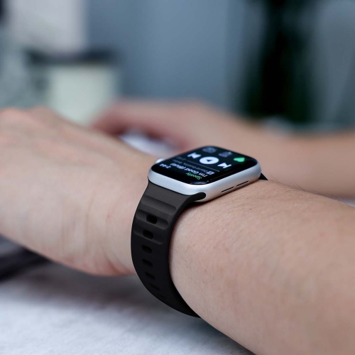 Band & Bezel Sporty Apple Watch Band - Premium FKM Apple Watch Bands, iWatch Bands - Apple Watch Strap for all Sizes Watch Series 9 Ultra 8 7 6 5 4 3