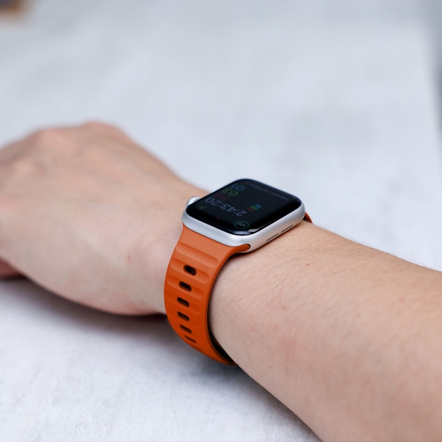 Band & Bezel Sporty Apple Watch Band - Premium FKM Apple Watch Bands, iWatch Bands - Apple Watch Strap for all Sizes Watch Series 9 Ultra 8 7 6 5 4 3