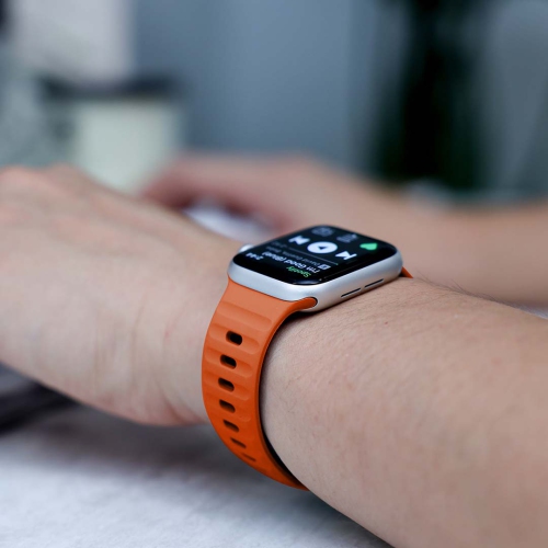 Band & Bezel Sporty Apple Watch Band - Premium FKM Apple Watch Bands, iWatch Bands - Apple Watch Strap for all Sizes Watch Series 9 Ultra 8 7 6 5 4 3