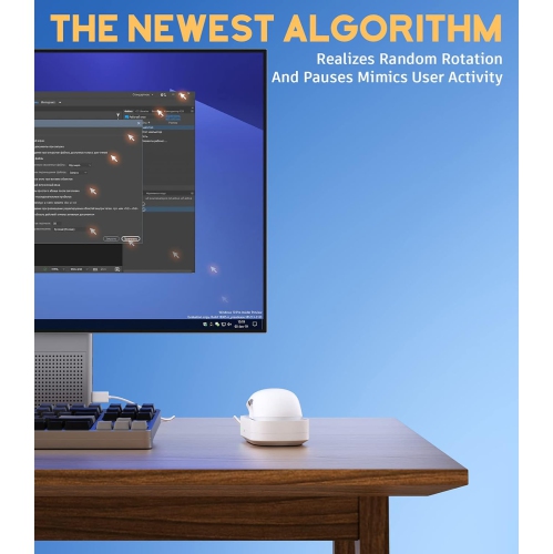 B Mouse Jiggler Undetectable, Automatic Mouse Mover Device for Computer Laptop Awake, No Software & Driver with ON/Off Switch Mouse Shaker, Work from