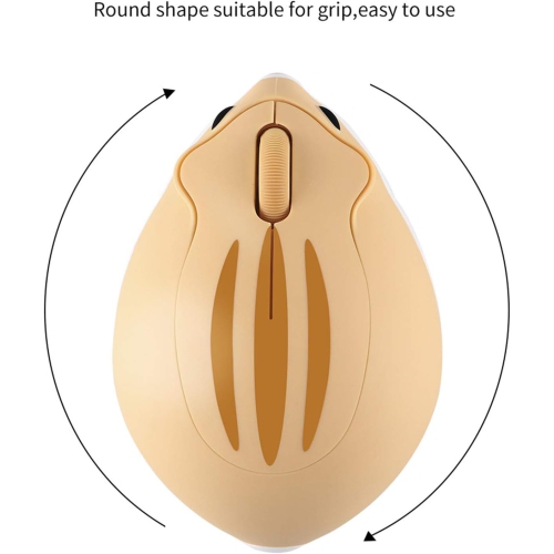 Cute Hamster Mouse,Wireless Mouse 2.4 Ghz 1200 DPI Less Noise Cartoon Animal Shape Portable Optical Mice with USB Receiver for Notebook Windows