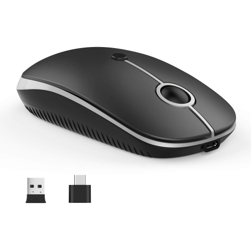 DOLAER  Type C Wireless Mouse, V Dual Mode 2.4G Wireless Mouse USB C Cordless Mice \w Nano USB And Type C Receiver Compatible \w PC, Laptop, Macbook