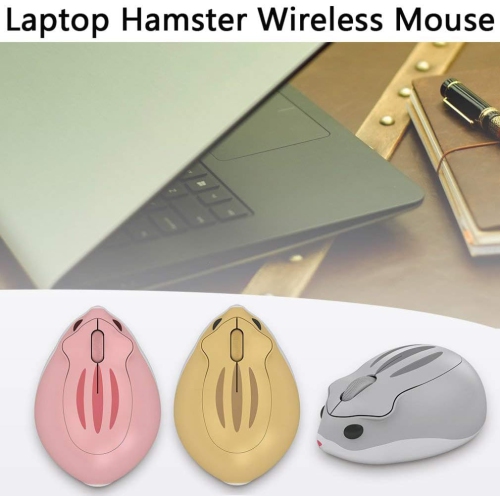 2.4GHz Wireless Mouse Cute Hamster Shape Less Noice Portable Mobile Optical 1200DPI USB Mice Cordless Mouse for PC Laptop Computer Notebook MacBook