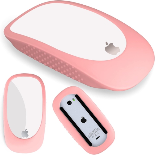Magic Mouse Cover Silicone Cover for Magic Mouse& Magic Mouse 2, Silicone Magic Mouse Ergonomic Grip Anti-Drop Protective Sleeve(Pink)