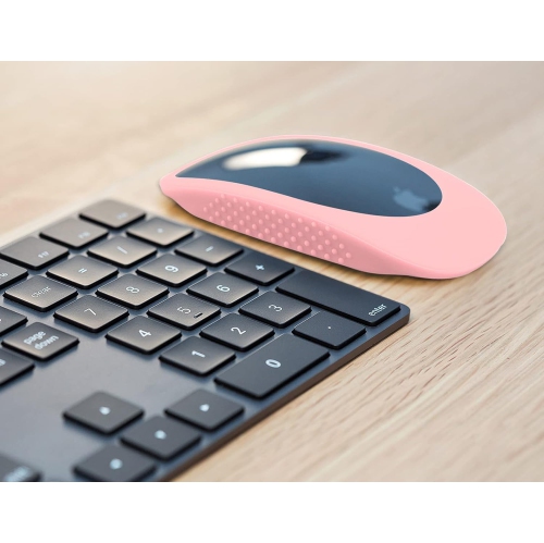 Magic Mouse Cover Silicone Cover for Magic Mouse& Magic Mouse 2, Silicone Magic Mouse Ergonomic Grip Anti-Drop Protective Sleeve(Pink)