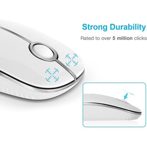 Wireless Mouse, V 2.4G Slim Portable Computer Mice with Nano Receiver for Notebook, PC, Laptop, Computer