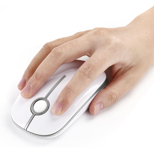 Wireless Mouse, V 2.4G Slim Portable Computer Mice with Nano Receiver for Notebook, PC, Laptop, Computer