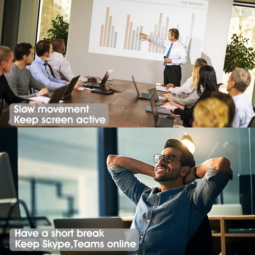 Mouse Jiggler Mover Wiggler Undetectable Shaker USB Port for Computer Laptop, Keeps PC Awake, Simulate Movement to Prevent Laptop Entering Sleep, No