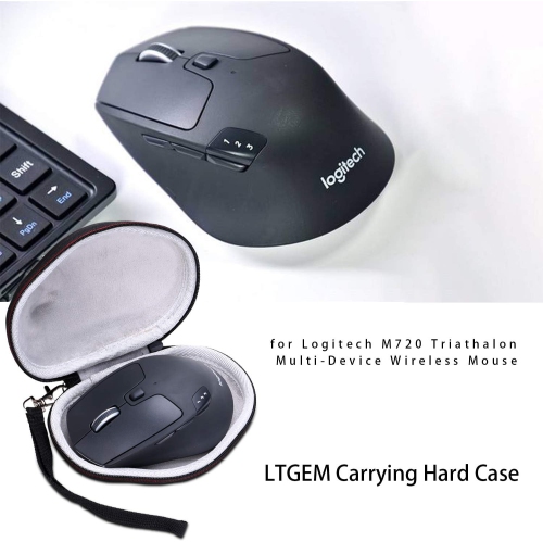 L EVA Hard Case for Logitech M720 Triathalon Multi-Device Wireless Mouse / Microsoft Bluetooth Ergonomic Mouse - Travel Protective Carrying Storage