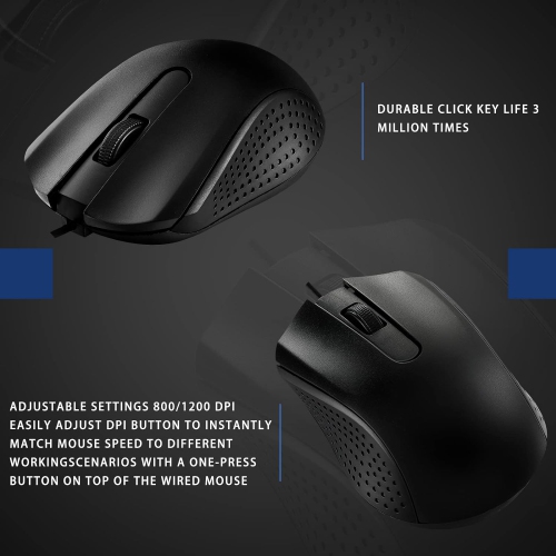 30 Pcs USB Wired Mouse Computer 3 Button Mice Bulk Corded USB Mouse for PC Desktop Laptop Computer Office School Home Classroom Supplies