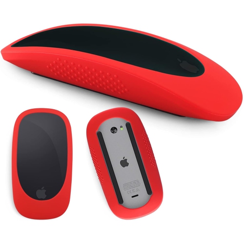 Silicone Mouse Cover for Magic Mouse I&II, iMac Mouse Cover Case Mouse 2 Skin,Anti-Drop Mouse Glove(Red)