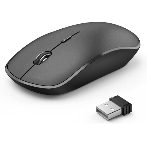DOLAER  J Wireless Mouse, Silent Wireless Mouse for Laptop \w USB Nano Receiver, 2.4G Slim Portable USB Computer Mouse Wireless, 2400 Dpi, Cordless