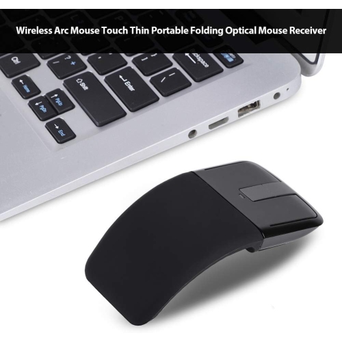Portable Mouse,Wireless Arc Mouse Touch Thin Portable Folding Optical Mouse Receiver