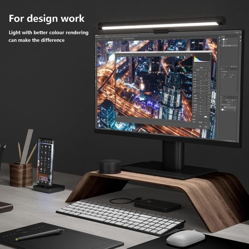 X Mi Computer Monitor Light Bar - Easy Installation, Extra Computer Lighting w/o Taking Desktop Space, w/Wireless Remote Control Adjusting Lights