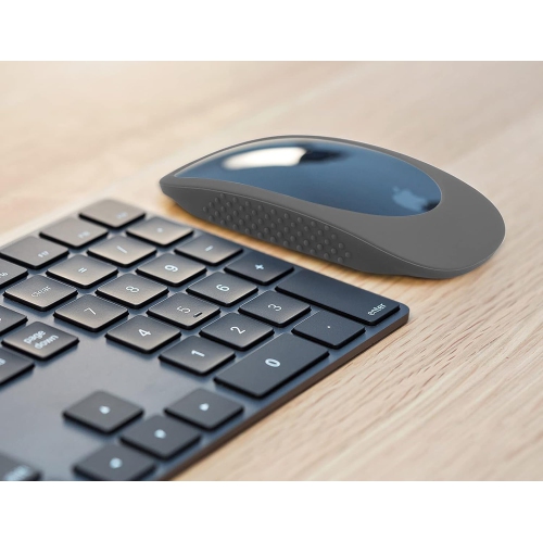 Ultra Thin Cover for Magic Mouse& Magic Mouse 2, Silicone Case Cover with Handle Grip for Magic Mouse 1&II Anti-Drop Protective Sleeve(Dark Gray)