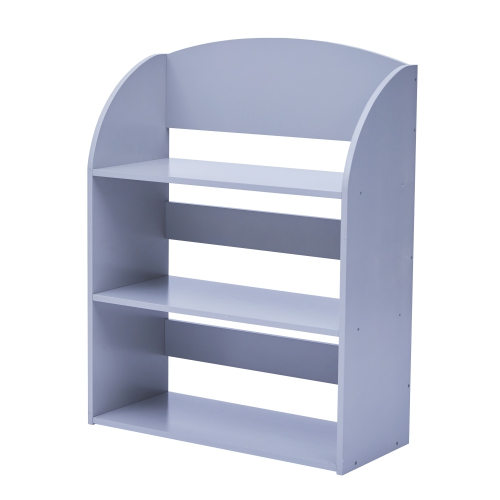 Image 1 de 3.. Bibliothèque autonome à 3 tablettes pour enfants de Teamson - Gris chambre pour enfants