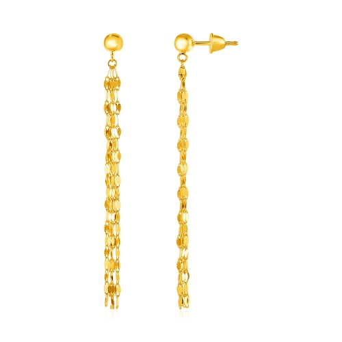 RCJ  14K Gold Polished Drop Earrings In Yellow