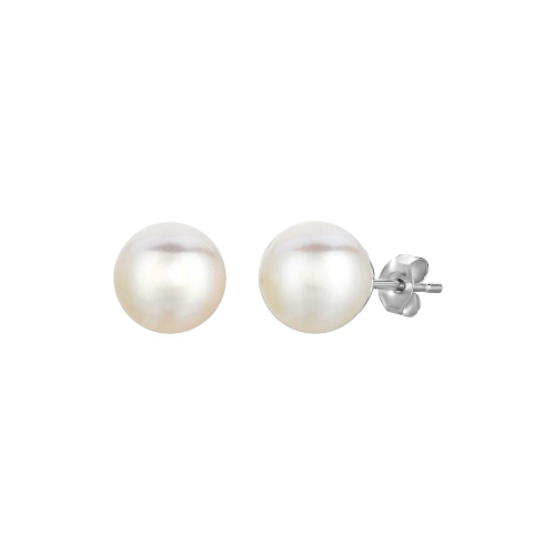 RCJ  Freshwater Pearl Earrings In Sterling In Silver
