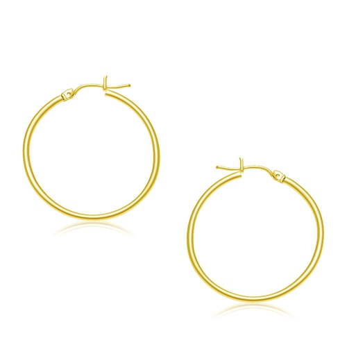 Image 1 of 1.. 10k Yellow Gold Polished Hoop Earrings