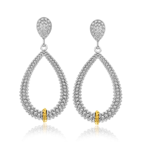 RCJ  18K Gold & Sterling Silver Diamond Accented Graduated Popcorn Earrings In Yellow