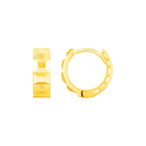 RCJ  14K Gold J Hoop Earrings In Yellow