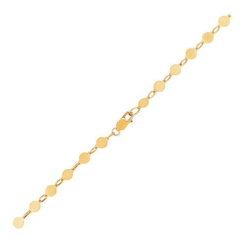 AVERA GROUP  14K Gold Bracelet With Polished Circles In Yellow