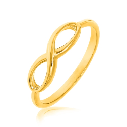 AVERA GROUP  14K Gold Infinity Ring In High Polish In Yellow