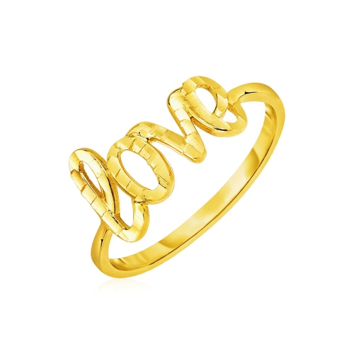 AVERA GROUP  14K Gold Ring With Love In Yellow