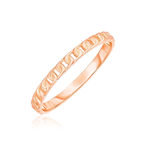 AVERA GROUP  14K Rose Ring With Bead Texture In Gold