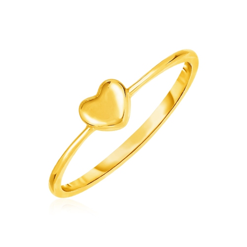 AVERA GROUP  14K Gold Ring With Puffed Heart In Yellow
