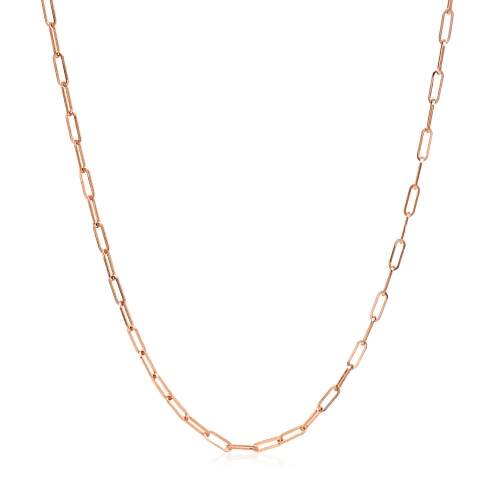 AVERA GROUP  14K Rose Adjustable Paperclip Chain 1.5MM In Gold