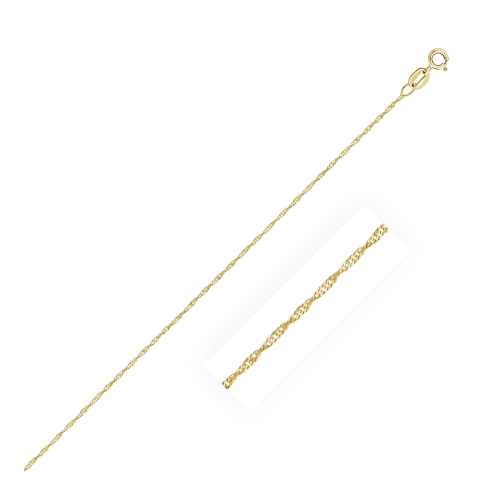 AVERA GROUP  10K Gold Singapore Chain 0.8MM In Yellow