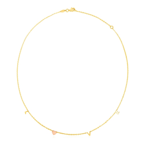 AVERA GROUP  14K Two Tone Love Necklace In Gold