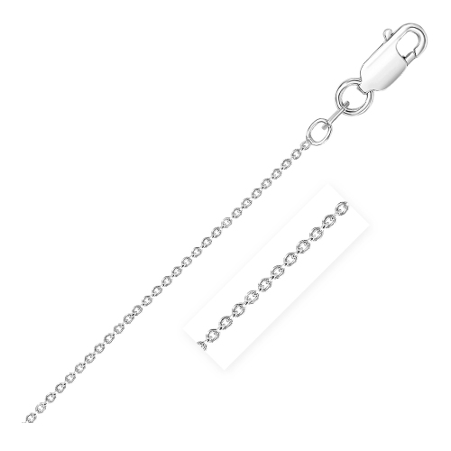 AVERA GROUP  Sterling Rhodium Plated Round Cable Chain 2.6 MM In Silver