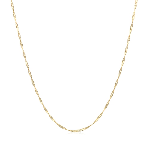 Chaîne Singapour en or jaune 14K ct 0,6 mm