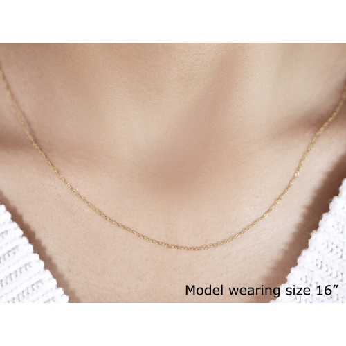 Chaîne Singapour en or jaune 14K ct 0,6 mm