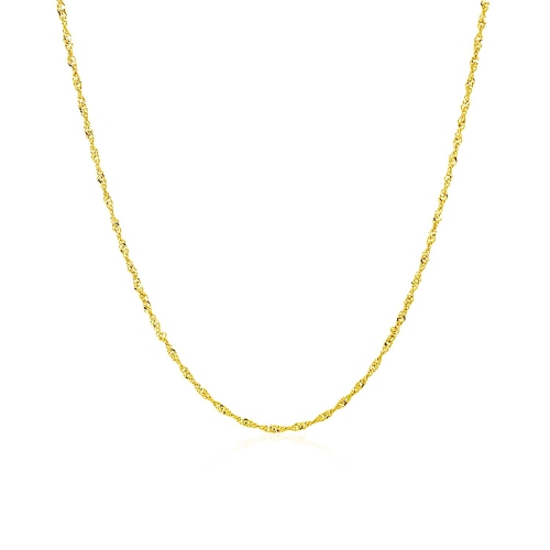 Chaîne Singapour en or jaune 14K ct 1,0&nbsp;mm