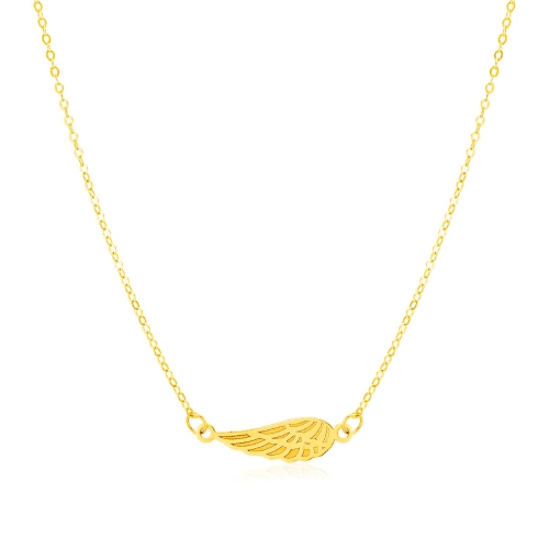 Image 1 de 2.. Collier ange en or jaune 14K ct