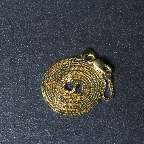 Chaîne à mailles vénitiennes classique en or jaune 14K ct 0,7&nbsp;mm