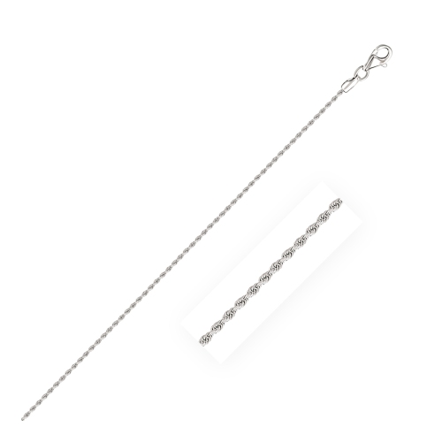 Image 1 de 4.. Chaîne torsadée 1,5&nbsp;mm en or blanc 10K ct à taille diamant uni