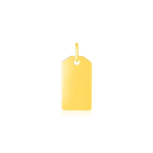 Image 1 of 1.. 14K Yellow Gold Tag Pendant