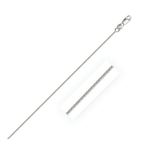 Image 1 de 4.. Chaîne en or blanc 14K ct à maille gourmette 1,0&nbsp;mm