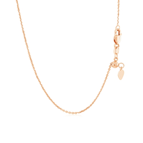 Chaîne câble ajustable en or rose de 14K ct 0,9&nbsp;mm